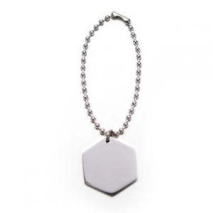 써지컬스틸 방울체인 각인 육각형 반려견인식표 H형