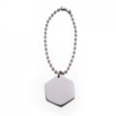 써지컬스틸 방울체인 각인 육각형 반려견인식표 H형