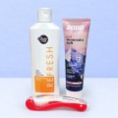 캐라시스 바디워시 + 2080 핑크솔트 치약 120g + 고급형 접이식 칫솔