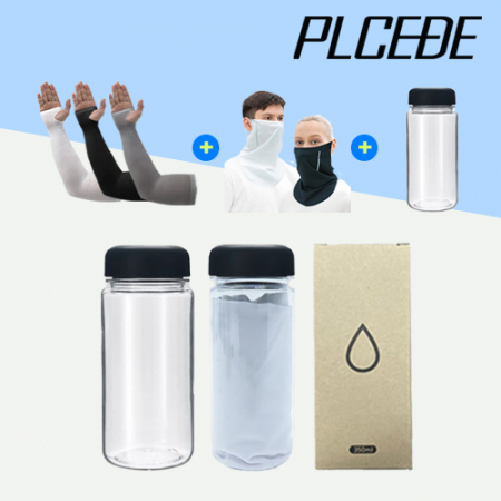 플씨드 투밴드 손 쿨토시 + 귀걸이형 에어 스포츠 멀티스카프 + 보틀350ml 3종 세트 #3