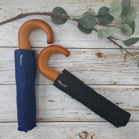 발렌타인 3단 55x8 폰지 나무 곡자 우산 #7