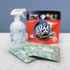 슈가버블 버블원샷 캡슐세제+부케가르니 섬유탈취제 500ml+부케가르니 옷장 방향제 샤쉐 3매입