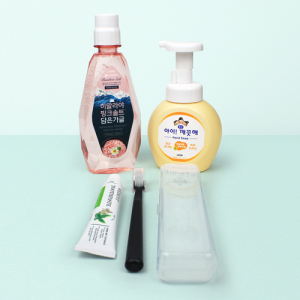 LG가글 320ml + 아이깨끗해 + 위덴치약 + 나드 미세모칫솔 + 휴대용케이스