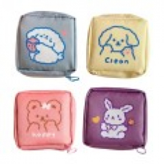 동물 미니파우치 캐릭터 화장품파우치 생리대파우치 사각파우치