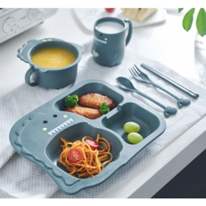 천연소재 어린이 공룡 식기 세트