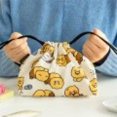 캐릭터 보부상 패턴 스트링 파우치