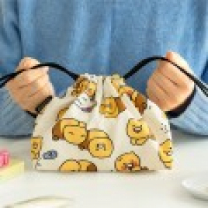 캐릭터 보부상 패턴 스트링 파우치