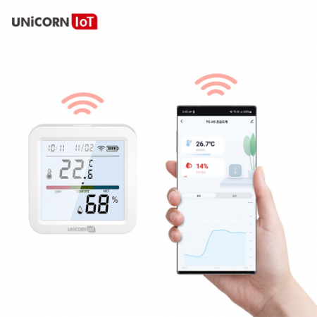 유니콘IOT TS-H9 스마트 온습도계 WIFI 무선 LCD 온습도 센서 알림 기능 #3