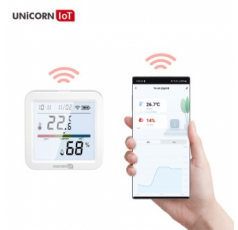 유니콘IOT TS-H9 스마트 온습도계 WIFI 무선 LCD 온습도 센서 알림 기능