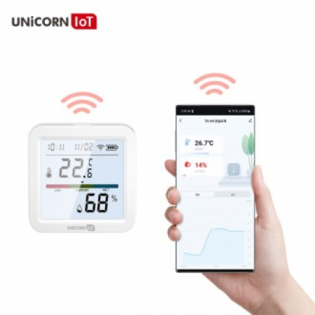 유니콘IOT TS-H9 스마트 온습도계 WIFI 무선 LCD 온습도 센서 알림 기능 #2