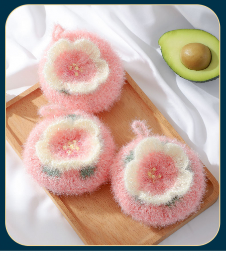 벚꽃 수세미 아크릴 수세미 #3