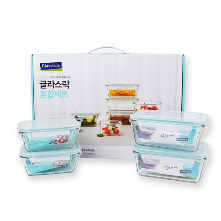 글라스락 직사각 혼합 4조 세트 #3