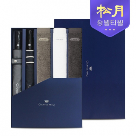 송월 40수 포인트40 타올 200g + CM 2단 폰지 바이어스 우산 5P 콤보세트 #3
