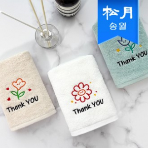 [송월타올] 땡큐 플라워 130g 기념수건 답례품