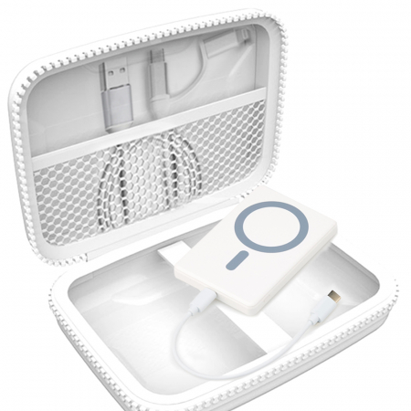 팝폰 초고속충전4in1릴타입 60w초슬림 유/무선 맥세이프 멀티충전 여행용파우치 선물세트CS45-4 #4