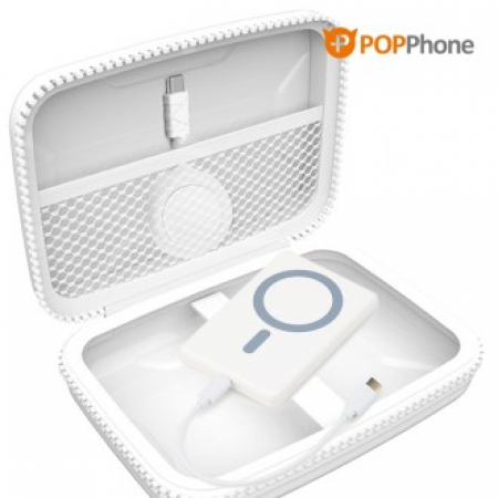 팝폰 초슬림 유 무선 맥세이프 멀티 고속충전 보조배터리 CtoC 고속충전 릴타입(40w) 선물세트 CS45-3 #2