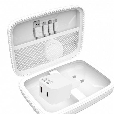 팝폰 초고속 고속충전3in1릴타입(40w) 멀티 여행용파우치 선물세트 CS45-1 #4