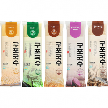 명품 구포국수 선물세트 5종 (콩소면+시금치소면+일반소면+자색고구마소면+둥굴레소면) #3