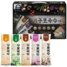 명품 구포국수 선물세트 5종 (콩소면+시금치소면+일반소면+자색고구마소면+둥굴레소면)