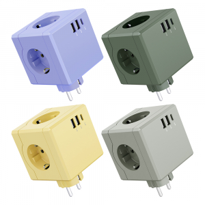 SF01 4구 고속충전 큐브 고용량 멀티탭