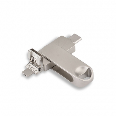 파인큐브 올인원 OTG젠더 USB 3.0 + 8PIN + C타입 외장메모리 64기가 #3