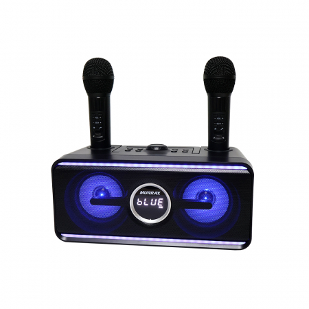 파인큐브 블루투스 듀얼마이크 휴대용 노래방기기 블루 라인+usb형 미니 미러볼 #4