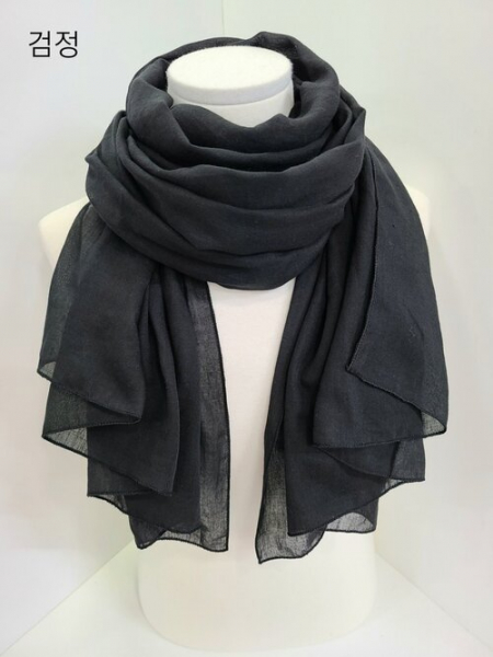데일리 면 100 무지 스카프 #4