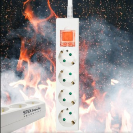 화재예방 자동소화멀티탭 메인스위치 4구 3M #2