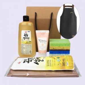 트리오 곡물설거지 용기리필 앞치마 6종세트