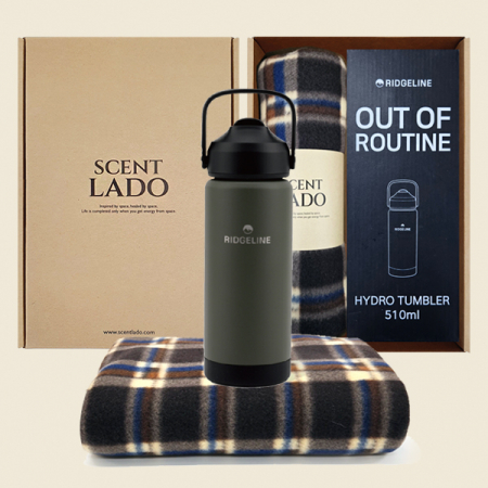 센트라도 네이처담요+릿지라인 하이드로텀블러 510ml 세트 #4