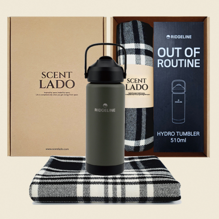 센트라도 국산 항공담요 + 릿지라인 하이드로텀블러 510ml 세트 #2