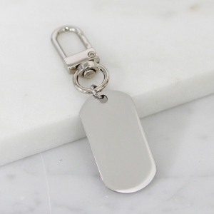 써지컬스틸 군번형 펜던트 주문제작 각인 키링 네임텍 열쇠고리 H형