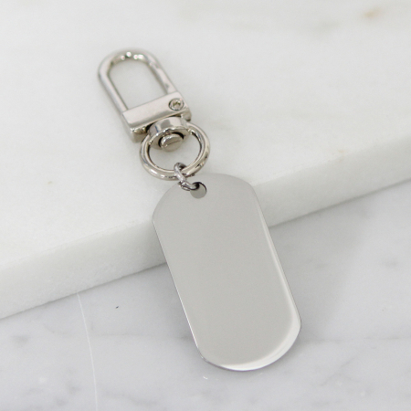 써지컬스틸 군번형 펜던트 주문제작 각인 키링 네임텍 열쇠고리 H형