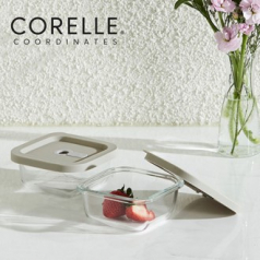 코렐 코디네이츠 실리콘 유리 밀폐용기 정사각형 2종