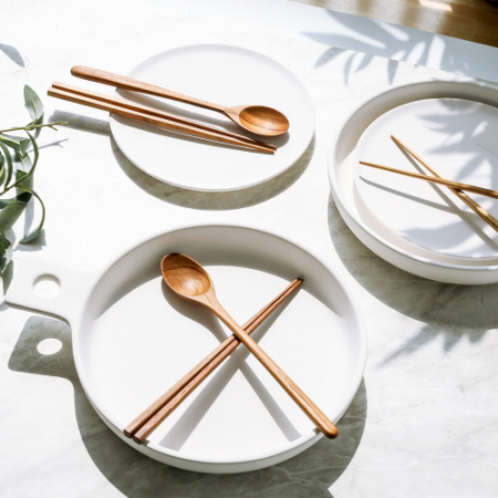 티크원목 옻칠 수저세트 1set #4