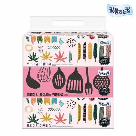 잘풀리는집 프리미엄미용티슈150매 2P 뽑아쓰는 키친타올 70매 3종 #3