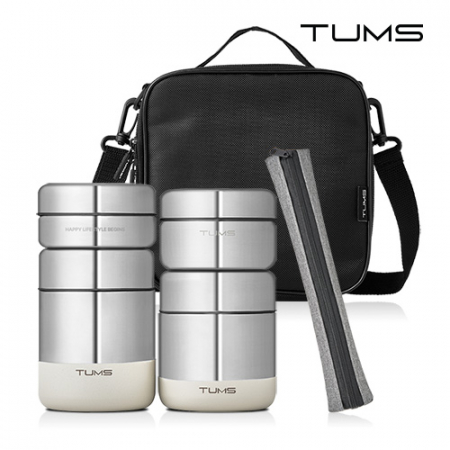 텀스 올 스텐 보온도시락 세트 7P (410+300+280+200ml+젓가락+젓가락케이스+가방) #2