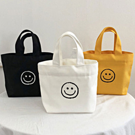 B100 스마일 미니 에코백 캔버스 답례품 행사 단체 선물 인쇄 주문제작 가방 #3
