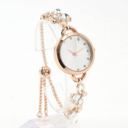 심플 플로앙 슬라이드 여성 손목시계(로즈골드) #3