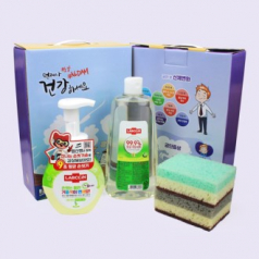랩신 핸드워시 + 랩신 항균 주방세제 + 떡수세미 6종 케이스 변경 가능