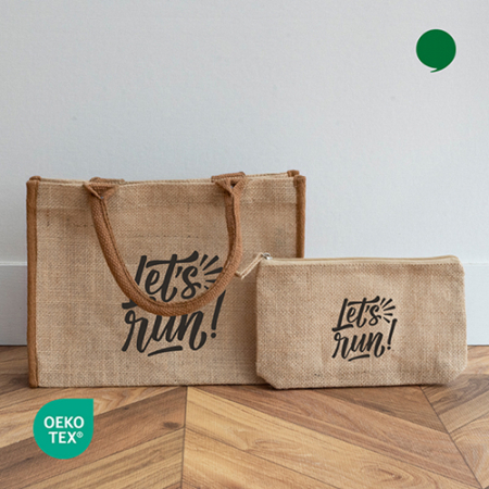 쥬트 토트 세트, 쥬트 북 토트백 + 쥬트지퍼파우치 #4