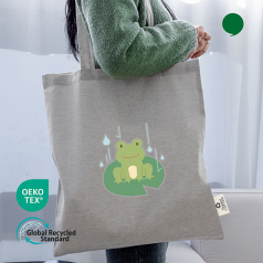 오코텍스 리사이클 그레이 컬러라이트 에코백