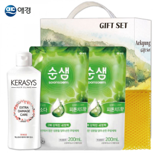 애경 엑스트라린스 순샘 리필2p 망사수세미세트