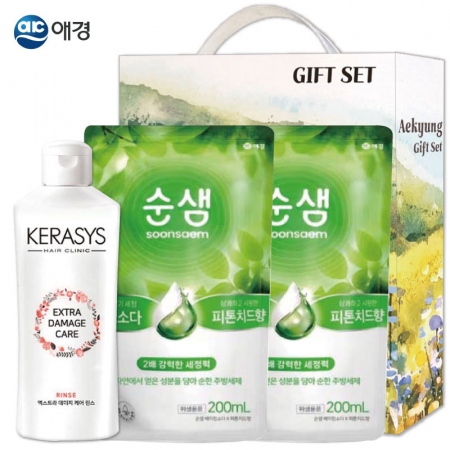 애경 엑스트라린스 순샘 리필2p 세트