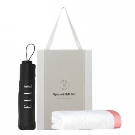 더마음가는 선물set 라이프타올 160g과 엘르 블랙 3단 수동 우산 1개 2P #2