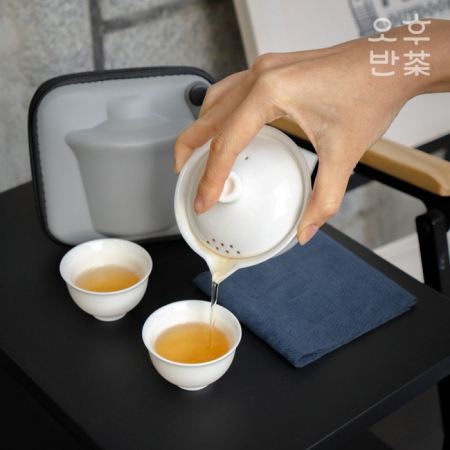 화이트 여행용다도세트 휴대용 입문용 다기세트 #8