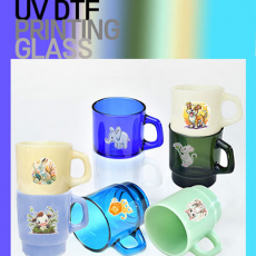 dr 드망즈매직 UV DTF필름인쇄 레트로밀크글라스