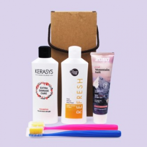 케라시스 샴푸 + 샤워메이트 바디워시 + 히날라야 핑크 솔트 치약 + 부케가르니 미세모 칫솔 세트