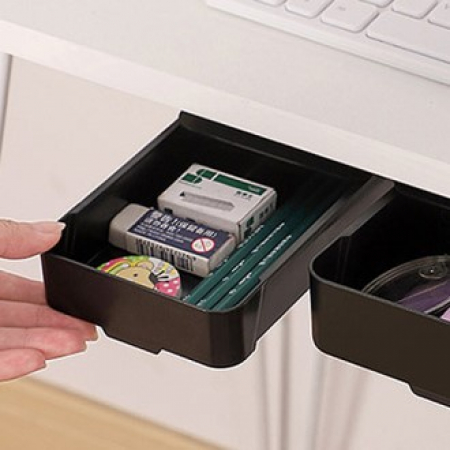 부착식 히든서랍 슬라이딩 수납정리함, 데스크정리함, 사무실책상정리, 사무실용품 #2