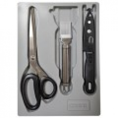 키친툴 3종 세트, 에쉐르 고급 주방가위 + 파채칼 + 과도